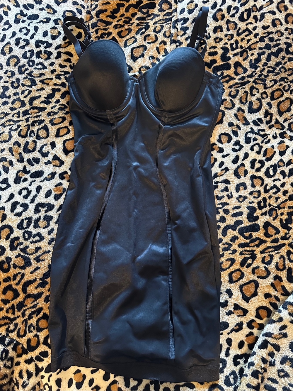 Flexees Black Shaping Slip with Adjustable Straps